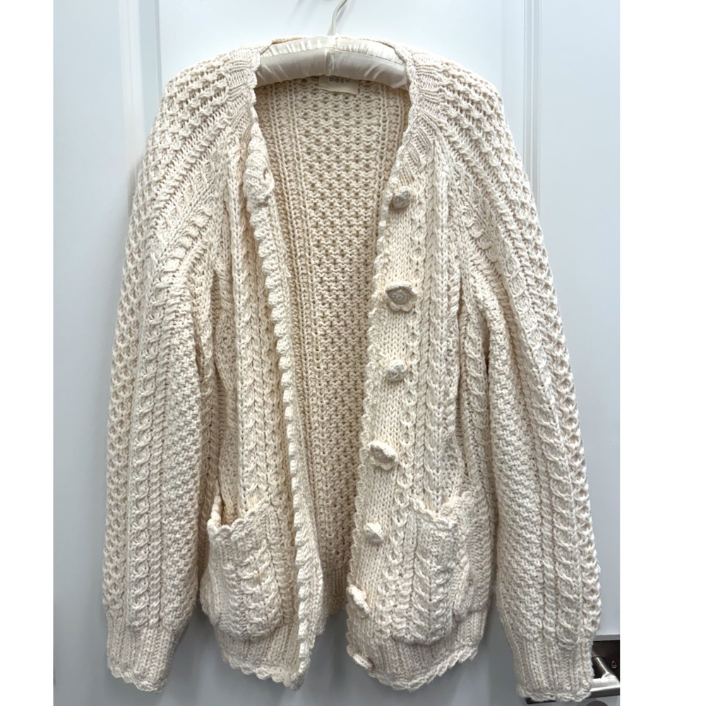 Doen Cream Knit Cardigan